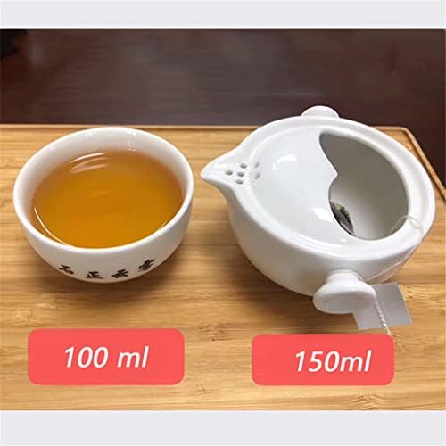 ערכת תה קרמיקה של HDRZR כוללת 1 סיר 1 כוס, גאיוואן אלגנטי וקל איכותי, קומקום תה יפהפה וקל, (צבע: שחור, גודל: 8.6