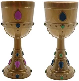 גביע משובץ אבני חן בסגנון ימי הביניים מלך המלכה פיראט ליל כל הקדושים