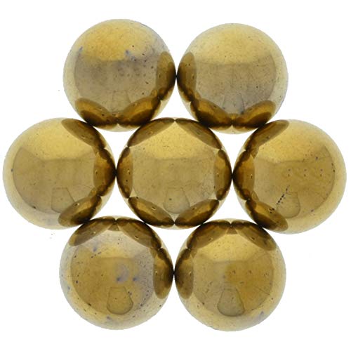 אבני חן היפנוטי: 100 יח זהב מגנטי המטיט סיבובים - 1 אינץ גודל-בתפזורת קרמיקה פריט מגנטים לעיצוב, תחביבים,