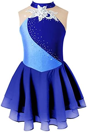 ג'הויו בנות מבריק ריינסטון דמות שמלת החלקה על קרח ריקוד בלט טוטו חצאית תחרות בגד גוף תלבושות תלבושות
