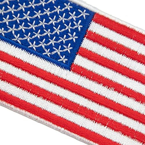 A-ONE 2 PCS Packs Pack-White House Patch+רקמת דגל ארהב, סמל ציון דרך, תפור על תיקון, ברזל על
