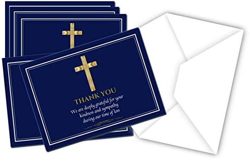 חגיגה של חיים הלוויה תודה כרטיסים עם מעטפות קתולי נוצרי אהדה הכרה זיכרון תודה כרטיסים