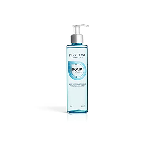 L'Occitane Aqua reotier Materier Gel Cleanser מועשר בחומצה היאלורונית כדי להסיר זיהומים או איפור, 6.5 fl oz