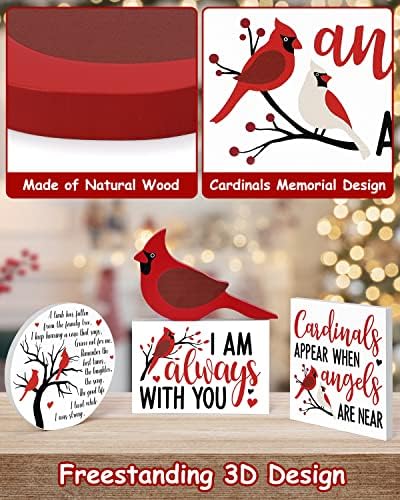 קרדינל שכבתי מגש עיצוב מתנות זיכרון מעץ ציפורים אדומות קרדינלים קישוטי חג המולד שלט חווה חורף שלט