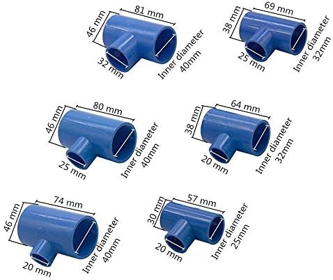 אביזרי צינור אטום דליפה PVC צמצום מחבר טי טה תלת כיוונים מתאם צנרת מתאם גינה חיבור השקיה 25-20 32-20 32-25