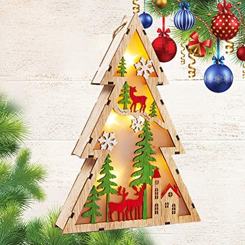 Abaodam מעץ מעץ קישוטי עץ חג המולד זוהרים קישוט