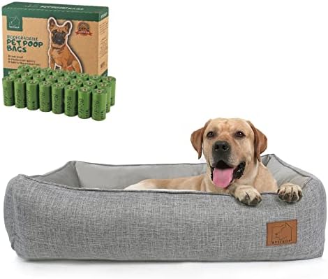 מיטת כלבים אורטופדית אטיפבופ ושקיות קקי כלבים מתכלות 360 ספירות