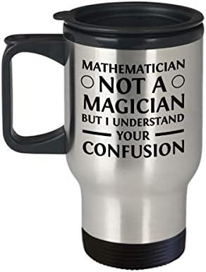 משוואה מצחיקה ספל נסיעות - מתמטיקאי לא קוסם אבל אני מבין את בלבול שלך כוס - מתנות מהנות למורה למתמטיקה