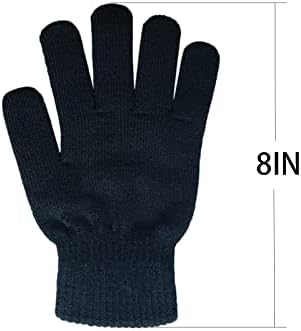 6 זוגות חורף קסם כפפות שחור לסרוג כפפות חם נמתח כפפות עבור קוספלי תלבושות קר מזג אוויר