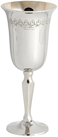 ציון יודאיקה גבוה קלאסי קידוש כוס אישית גבוהה מלוטש רגל יין גביע חקוק התאמה אישית מותאם אישית יודאיקה מתנה עבור
