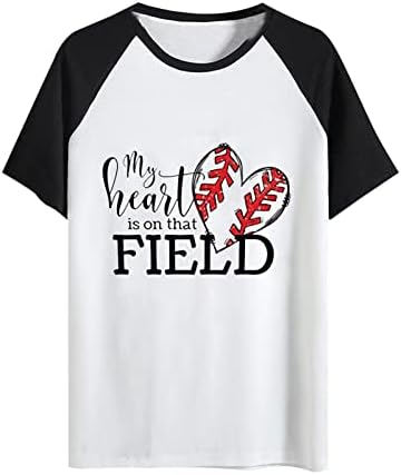 בייסבול אמא חולצה לנשים קיץ אופנה סופטבול קצר שרוול טי חולצות מקרית גדול רופף מצויד חולצה