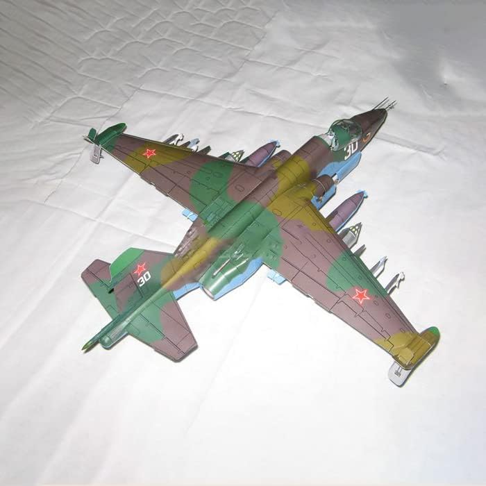 דגיג ' ירד1: 33 סובייטי סוחוי סו-25 מטוס התקפה צפרדע רגל לוחם עשה זאת בעצמך מכירה של חפצי אמנות נייר מטוס דגם