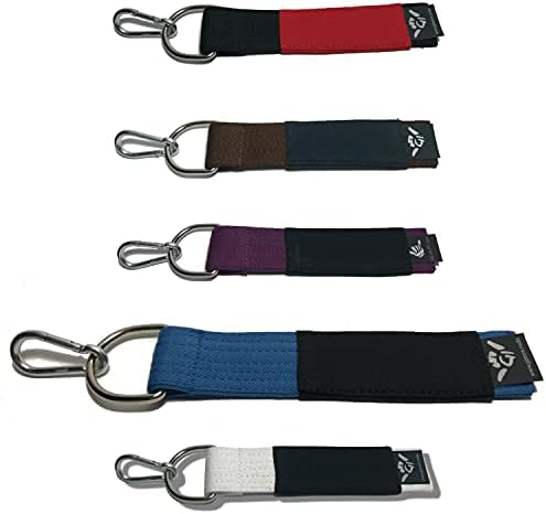 מחזיק מפתחות BJJ עם קרבינר עבור תרמיל ג'יו ג'יטסו כל דירוג החגורה מתנות צבעוניות BJJ לג'יו ג'יטסו