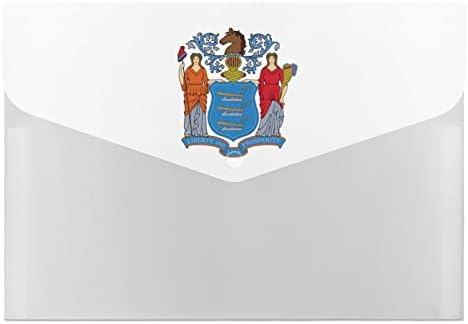 ניו ג ' רזי דגל לוגו פלסטיק צבעוני קובץ תיקיות עם 6 תא אקורדיון פלסטיק מסמך ארגונית גדול קיבולת