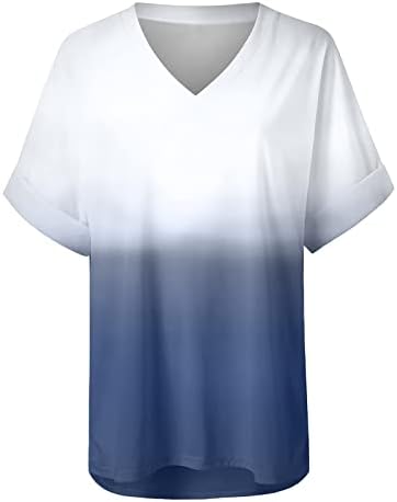 צוות צוואר אופנה בתוספת גודל קיץ טרנדי מקרית חולצות לנשים קל משקל קצר שרוול פסים חולצות