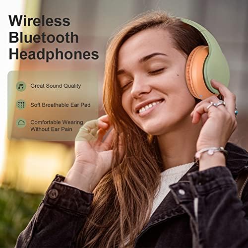 אוזניות Bluetooth של Esonstyle מעל אוזניות סטריאו אלחוטיות אלחוטיות וקוויות עם אוזניים עם מיקרופון