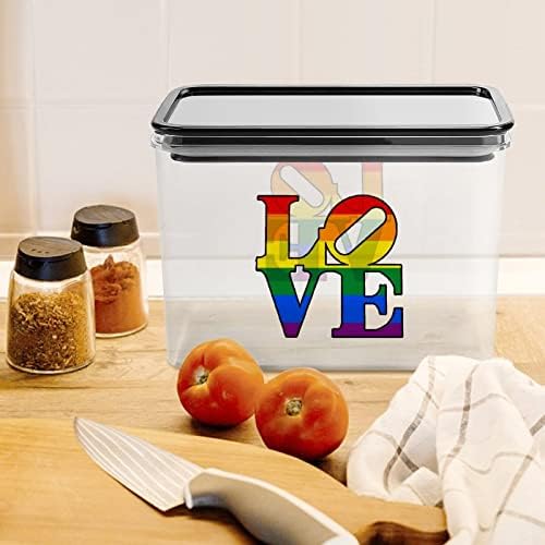 אהבה להטב גאווה אחסון קופסא פלסטיק מזון ארגונית מיכל מיכלי עם מכסה למטבח