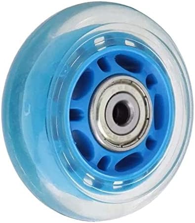 ניאנקסין 2.5 אינץ 'כחול כחול גלגל אילם שקוף גלגל עם עגלת מזוודות נושאים גלגלים שקטים גלגלים גלגלים