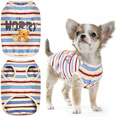 אברלו חולצות כלבים בגדים פס חולצות טירט חולצות לכלבים קטנים חתולים ילד ילדה גופיות קלות גופיות קלות