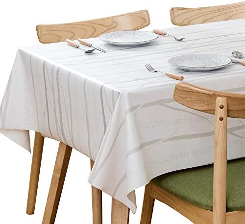שולחן צ'יזויה בגב את שולחן השולחן הנקי PVC PVC עמיד למים עמיד למים מלבני כיסוי שולחן מפלסטיק מגן למטבח