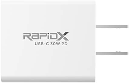 Rapidx Mini PD 30W USB סוג C מתאם קיר PD - לבן