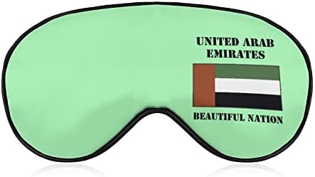 איחוד האמירויות הערביות דגל מסכת שינה עם רצועה מתכווננת כיסוי עין רך כיסוי עיניים לטיול להירגע תנומה