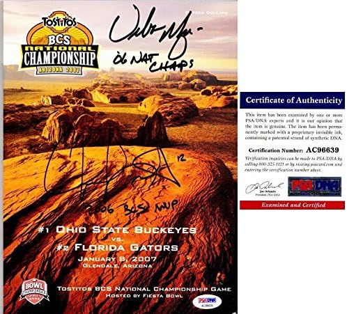 אורבן מאייר וכריס ליק חתמו - חתימה רשמית 2006 אליפות לאומית תוכנית מלאה פלורידה גייטורס נגד אוהיו