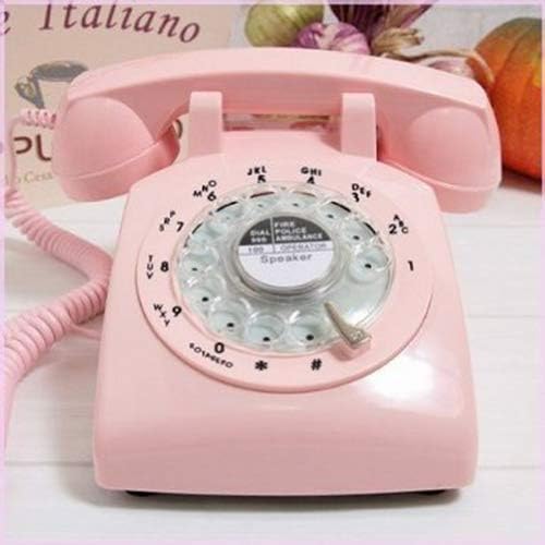1960 של סגנון ורוד רטרו רוטרי טלפון מיושן חיוג רטרו קוויים טלפונים עבור בית תפאורה אספן מתנות נשים של