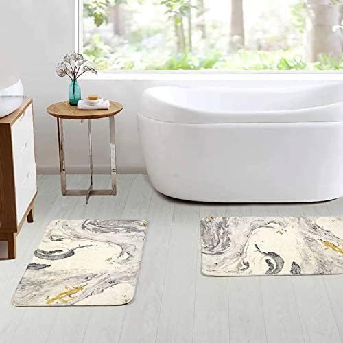 שטיחי אמבטיה יוקו שטיח אמבטיה קטיפה שיש בז 'החלקה שטיח אמבטיה מודרני רך יוקרה מיקרופייבר רחיץ מכונת שטיח רצפה