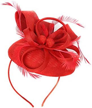 נשים כובעי וינטג '20s 50s כובע פילבוקס כובע נוצה רשת רשת רעלה סינמיי מרתק כובע חתונה.