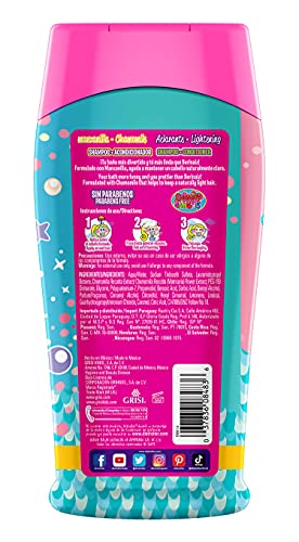 שמפו לילדים של גריסי מנזנילה לילדות / שמפו מבהיר עם תמצית קמומיל, מוצר שיער ללא דמעות לשיער בהיר