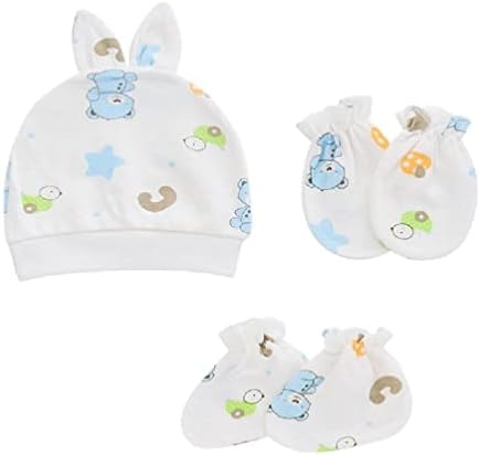 תינוקות נגד שריטות כפפות כותנה רכות כובע כובע כובע כובע בגדי ראש מכפפות גרביים ערכת כרית לילה אבזרים כפפות לתינוקות