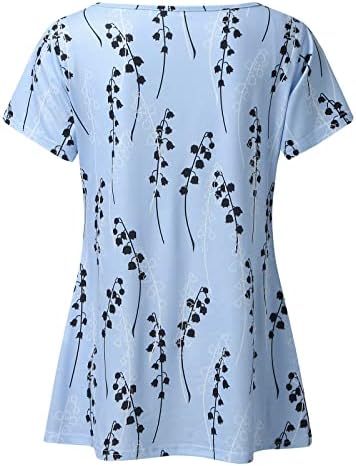 טרנדי מקרית חולצות לנשים בתוספת גודל חולצות כיכר צוואר קיץ מודפס קל משקל אופנה ללא שרוולים