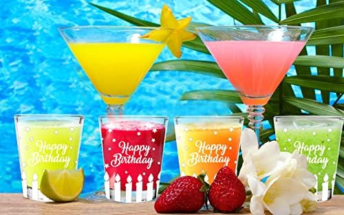ביסיאטה מתנת יום הולדת לנשים וגברים-אמא אבא מתנות יום הולדת-יום הולדת שמח כוסות שוט-מסיבת יום הולדת קישוטי