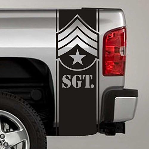 Jeepazoid SkunkMonkey - מדבקות פס מיטת משאיות - תג סמל צבאי התאמה אוניברסלית - מדבקה כתומה -