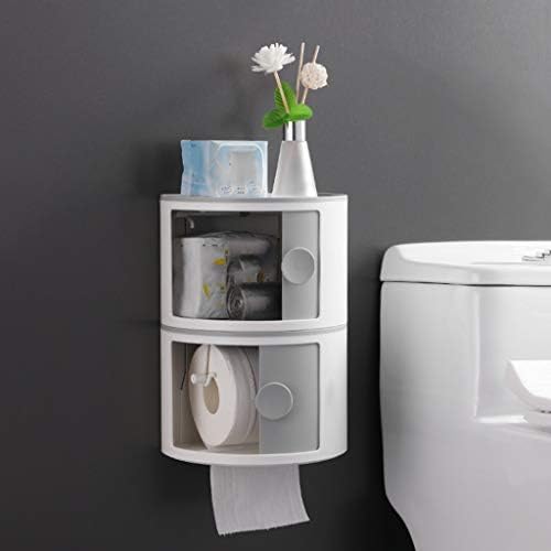 מחזיקי נייר טואלט ZLDXDP עם מארגן אחסון לחדר אמבטיה של קיר רב -תכליתי עם אטום מים עם אטום מים