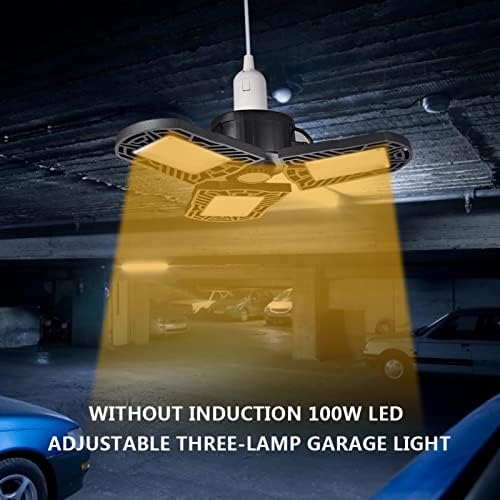 YALAZ 6000LM E27 E27 LED מעוות אורות תקרה למוסך, נורת תאורת מוסך מעוותת, אורות תקרה E27 למרתף מוסך 11 חבילה