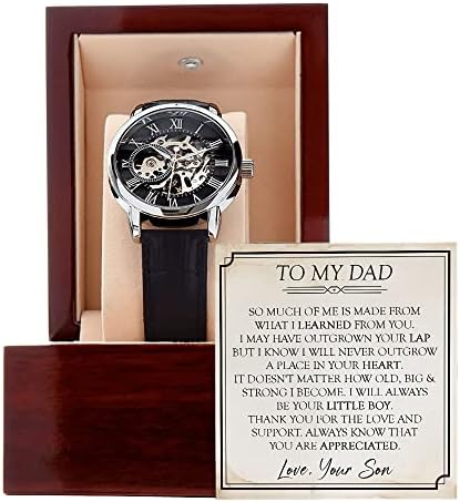 מתנה ליום אבות לאבא, לאבא שלי שעון עבודה פתוחה, מתנה לאבא מהבן, מתנת יום הולדת של אבא, שעון העבודות