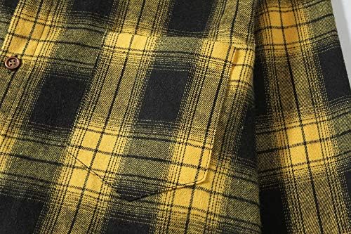 חולצת SSLR-Flannel-for-men-men כפתור שרוול למטה משובצת מזדמנים