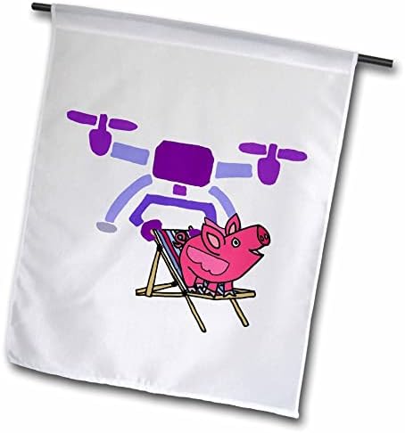 3drose מצחיק מזלט חמוד הנושא חזיר מעופף על כסא כסא חוף סאטירה - דגלים