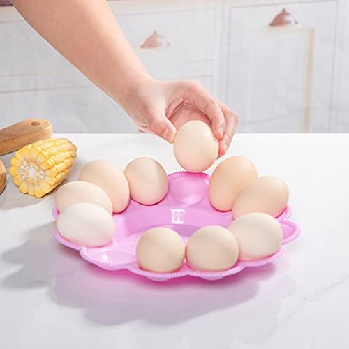 Doitool 3 PCS מגש ביצה נטול 12 חריץ ביצי פסחא מפלסטיק המגישות צלחת קציצות מבשלת ביצה נטועה לביצים מבושלות קשות
