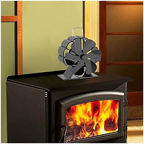 לינלין 6 מדחף מאוורר חום מופעל תנור מאוורר שקט בית אח מאוורר יעיל חום הפצה מאוורר עץ יומן צורב