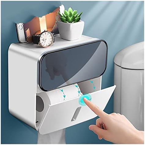 מתלה אחסון מקלחת Haidinb קופסת טואלט חזותית קופסת טואלט קופסת שירותי אמבטיה מרובת תפקוד נייר מגירת