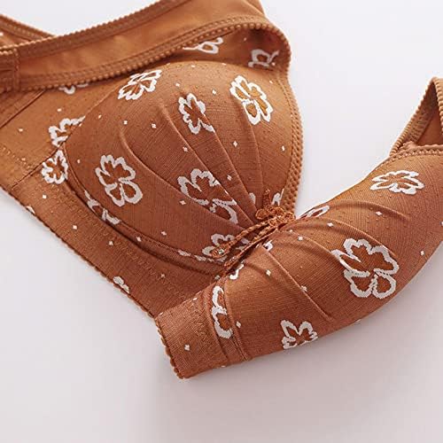 Qtocio מתנות זוגיות חזייה נשים בתוספת גודל חזה תחתונים חינם תחתונים נוחים דפוס דחיפה חלול החוצה בראליות הלבשה