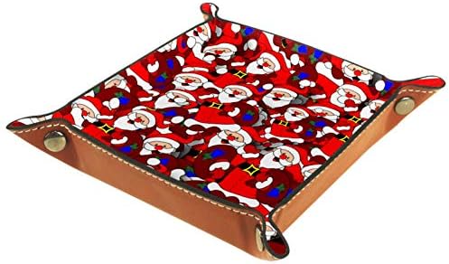 Lyetny חג המולד סנטה קלאוס מתנה אדומה מארגן חג המולד שמח מגש מגש אחסון מיטה מיטה מיטה קאדי שולחן עבודה מגש החלפת