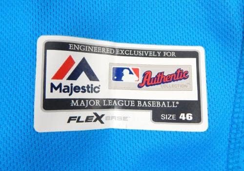 מיאמי מרלינס לופז 29 משחק השתמש ב Blue Jersey 46 DP22221 - משחק גופיות MLB משומשות