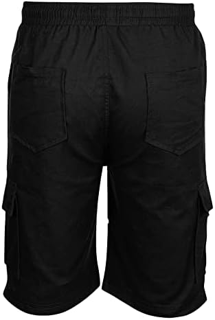 מכנסיים קצרים של Fsahjkee Mens, מכנסיים קצרים של Ripstop מכנסי רגל ישרים הרמת ארוכה במיוחד הרם