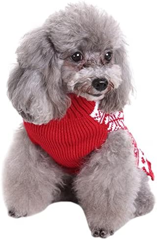 סוודרים של כלבים צוואר גולף גולף סוודר כלבים קטנים סרכי סרוג בגדים כלבים חמודים סוודר חיות מחמד חם עם דקור