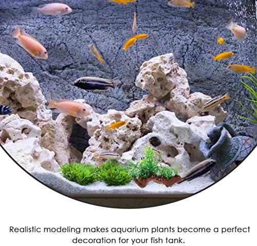 Patkaw Betta אביזרי מיכל דגים 2 יחידות אקווריום מלאכותי צמח פלסטיק צמח צמח עץ מיכל דג מחבוא
