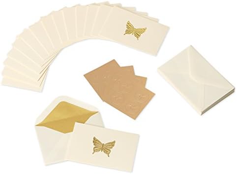 כרטיסי פפירוס ריקים עם מעטפות, פרפר זהב